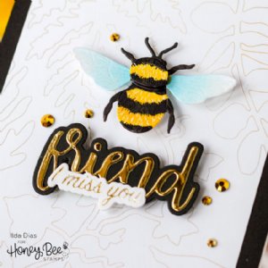 Honey Bee Stamps - Hot Foil Plate - Small Card