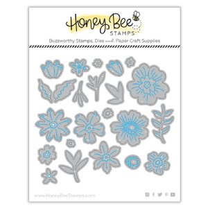 Honey Bee Stamps - Honey Cuts Die - Whimsical Spring Flowers