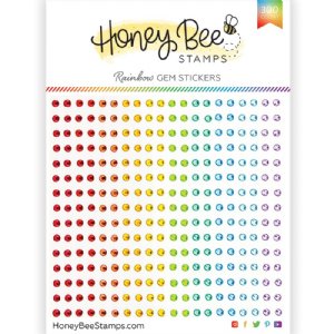 Honey Bee - Gem Stickers - Rainbow