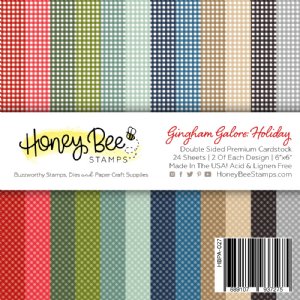 Honey Bee - 6X6 Paper Pad - Gingham Galore: Holiday