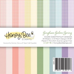 Honey Bee Stamps - 6X6 Paper Pad - Gingham Galore: Spring