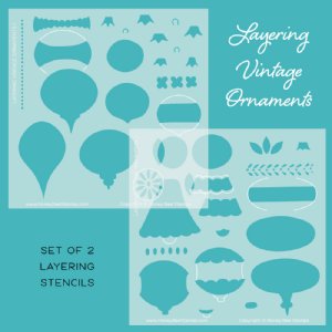 Honey Bee - Stencil Set - Layering Vintage Ornaments