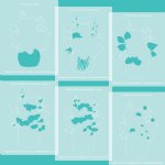 Honey Bee Stamps - Stencil Set - Floral Vase Coordinating (6pc)