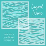 Honey Bee - Stencil Set - Layered Waves (2pc)