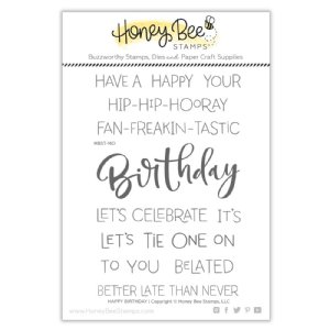 Honey Bee - Clear Stamp - Happy Birthday