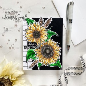 Honey Bee - Clear Stamp - Sweet Sunflowers