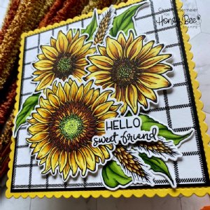 Honey Bee - Clear Stamp - Sweet Sunflowers