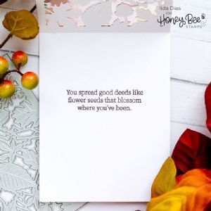 Honey Bee - Clear Stamp - Inside: Thankful Sentiments