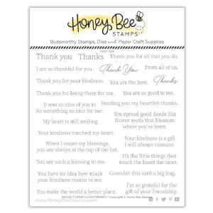 Honey Bee - Clear Stamp - Inside: Thankful Sentiments