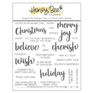 Honey Bee - Clear Stamp - Bitty Buzzwords: Holiday