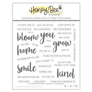 Honey Bee Stamps - Clear Stamp - Bitty Buzzwords: Bloom