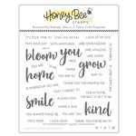 Honey Bee Stamps - Clear Stamp - Bitty Buzzwords: Bloom