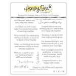 Honey Bee - Clear Stamp - Inside: Wedding Sentiments