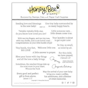 Honey Bee - Clear Stamp - Inside: Welcome Baby Sentiments