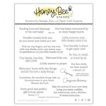 Honey Bee - Clear Stamp - Inside: Welcome Baby Sentiments