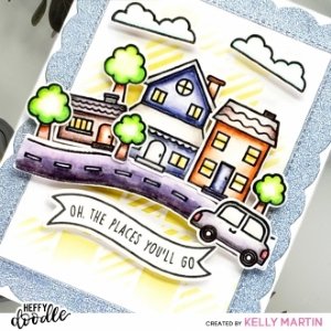 Heffy Doodle - Clear Stamps - Wavy Banner Sentiments