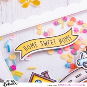 Heffy Doodle - Clear Stamps - Wavy Banner Sentiments