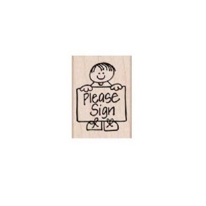 Hero Arts - Wood Stamp - Please Sign