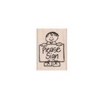 Hero Arts - Wood Stamp - Please Sign