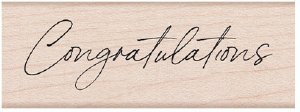 Hero Arts - Wood Stamp - Cursive Congratulations