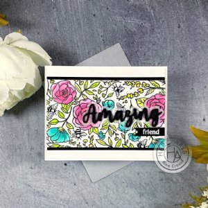 Hero Arts -  Cling Stamp - Flowers & Bees Bold Prints