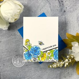 Hero Arts -  Cling Stamp - Flowers & Bees Bold Prints