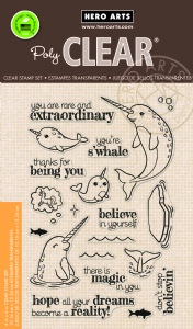 Hero Arts - Clear Stamp - Believe In Yourself Narwhal