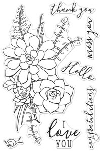 Hero Arts - Clear Stamp - Succulent Bouquet