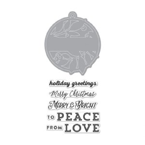 Hero Arts - Stamp & Die Combo - Merry & Bright Tag Set By Lia