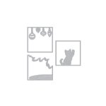 Hero Arts - Die - Looking Glass Holiday Kitten