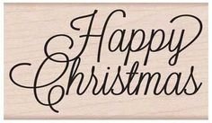 Hero Arts - Wood Stamp - Happy Christmas Script