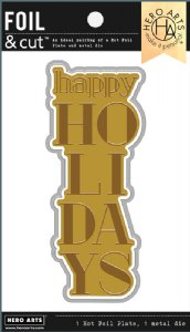 Hero Arts - Foil & Cut - Stacked Happy Holidays