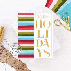 Hero Arts - Foil & Cut - Stacked Happy Holidays