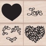 Hero Arts - Wood Stamp - Color Layering Love Hearts