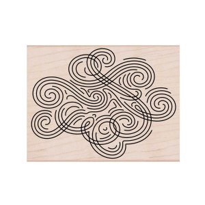 Hero Arts - Wood Stamp - Large Swirl Background