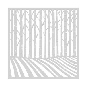 Hero Arts - Stencil - Birch Trees