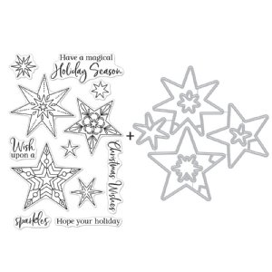 Hero Arts - Clear Stamp & Die Combo - Holiday Sparkles