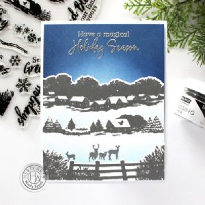 Hero Arts - Clear Stamp & Die Combo - Winter Scenics