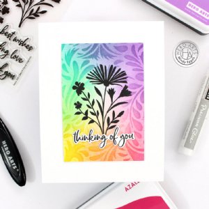 Hero Arts - Clear Stamp & Die Combo, Floral Imprints