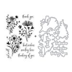 Hero Arts - Clear Stamp & Die Combo, Floral Imprints