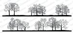 Impression Obsession - Cling Stamp - Bare Treeline Duo