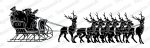 Impression Obsession - Cling Stamp - Santa with Sleigh