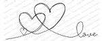 Impression Obsession - Cling Stamp - Triple Heart Love