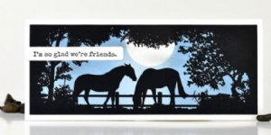 Impression Obsession - Cling Stamp - Horse Vignette