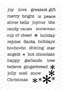 Impression Obsession - Clear Stamp - Christmas Words