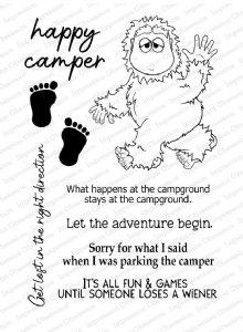Impression Obsession - Clear Stamp - Camping with Bigfoot