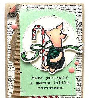 Impression Obsession - Clear Stamp - Piglet Candy Cane