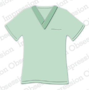 Impression Obsession- Die - Scrub Top