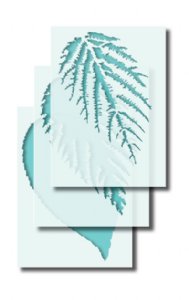 Impression Obsession - Stencil Set - Layered Leaf (3pc)