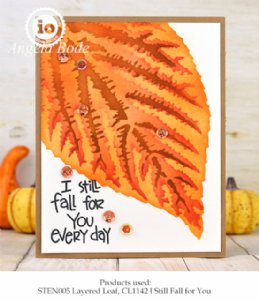 Impression Obsession - Stencil Set - Layered Leaf (3pc)